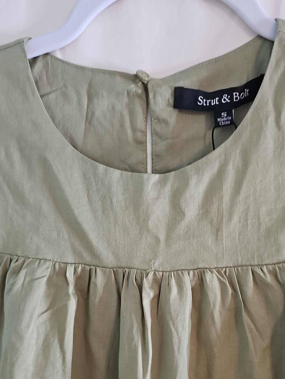Olive Tiered A-Line Dress Skirt - Picture 2 of 8